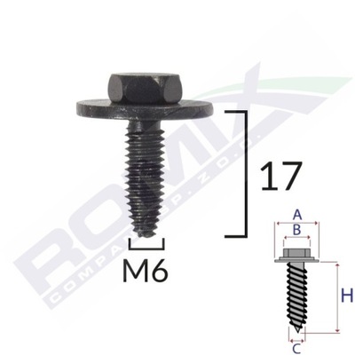 SPAUSTELIS APMUŠALŲ SMAIGELIS ROMIX C60615 1SZT 