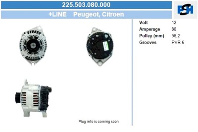 BV PSH ALTERNADOR CITROEN PEUGEOT 80A ALTERNADOR  