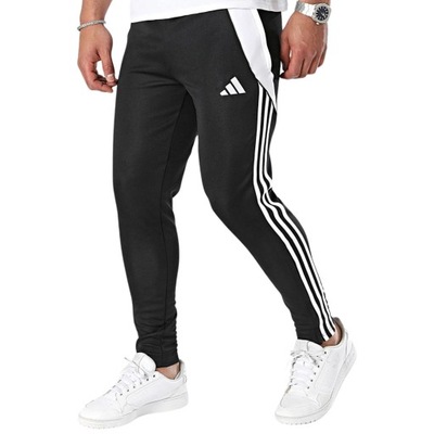 Męskie Spodnie Dresowe Adidas TIRO24 TRAINING Sportowe Zwężane Czarne r.M