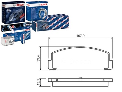 КОЛОДКИ ГАЛЬМІВНІ MAZDA ЗАД 626 BOSCH