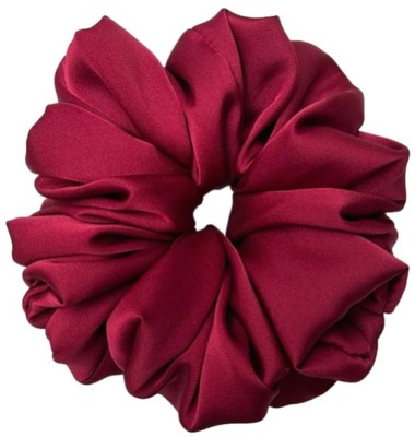 SCRUNCHIE SATYNOWA ALA JEDWAB SILKO BURGUNDOWY XXL