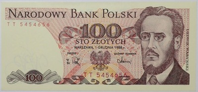 Banknot 100 zł 1988 rok - Seria TT