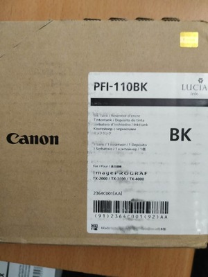 Canon oryginalny tusz PFI110BK PFI-110 BK Oryginalny OKAZJA