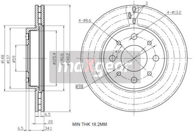 ДИСК HAM. FIAT P. PANDA 1,3JTD 240X20