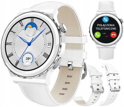 Smartwatch zegarek DAMSKI BIAŁY RUBICON PULS KROKI
