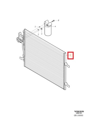 Радиатор кондиционера volvo xc70 ii 2014-2016r фото №1