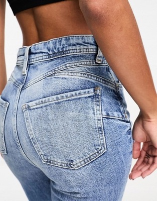 RIVER ISLAND SPODNIE JEANSOWE Z PRZETARCIAMI XL