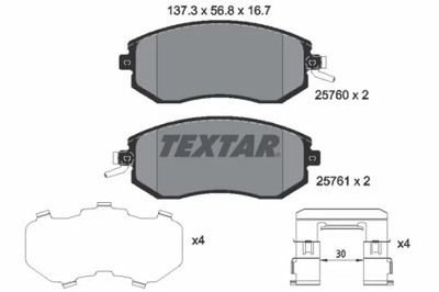 2576001/TEX ZAPATAS DE FRENADO PARTE DELANTERA  