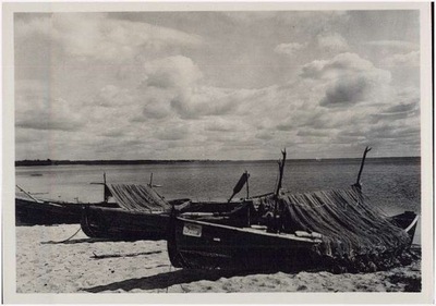 Statki rybackie nad Jeziorem Narocz. Fot. Jan Bułhak 1939