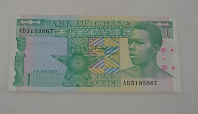 Ghana - banknot - 1 Cedi 1979 rok