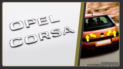 OPEL CORSA C EMBLEMA INSIGNIA PARTE TRASERA TRASERA DE TAPA ORIGINAL  