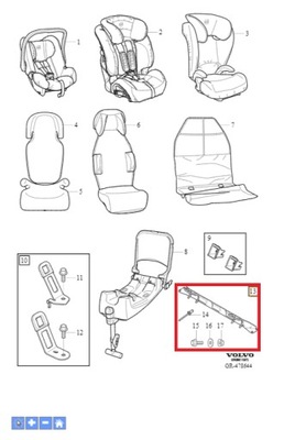 LAIKIKLIS ISOFIX VOLVO OE 31470152 