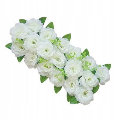 kompozycje kwiatowe jedwabne róże sztuczne Biały