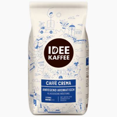 Kawa ziarnista mieszana Idee Kaffee Caffe Crema
