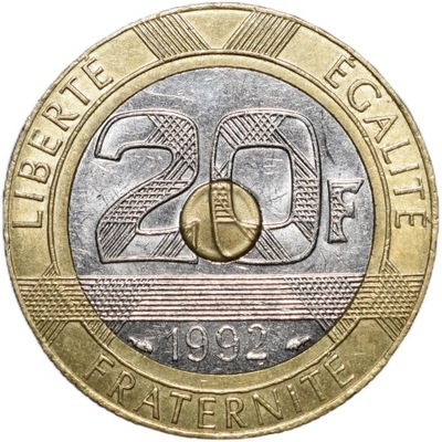 Francja 20 franków 1992