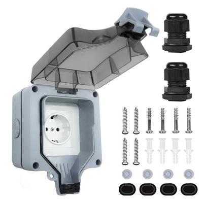 Gniazdo Elektryczne ścienne JZRO szary