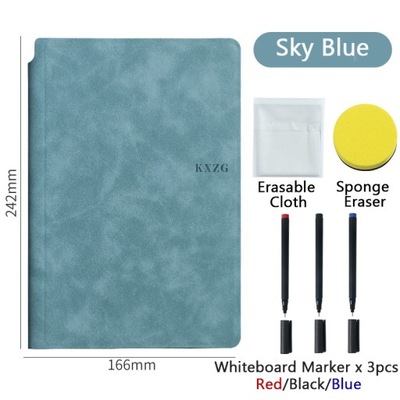 A5 Reusable Whiteboard Notebook Leather Memo Free