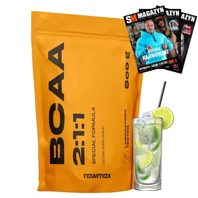 nowmax BCAA 2:1:1 800 g AMINOKWASY LEUCYNA WALINA