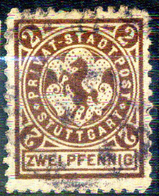 C. Stuttgart - poczta miejska 2 pf.