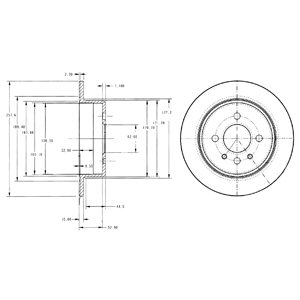 DISCOS DE FRENADO DELPHI BG2202  