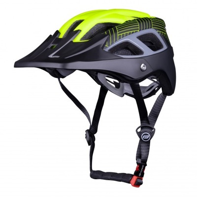 Kask rowerowy FORCE AVES MTB fluo-czarny mat L-XL