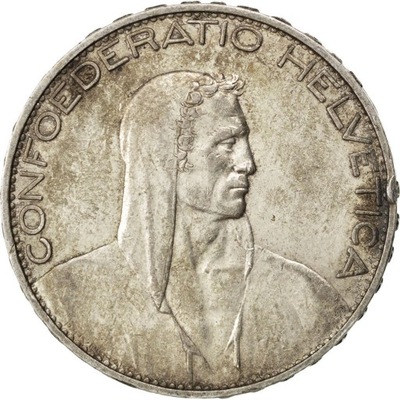 Moneta, Szwajcaria, 5 Francs, 1925, Bern, AU(50-53