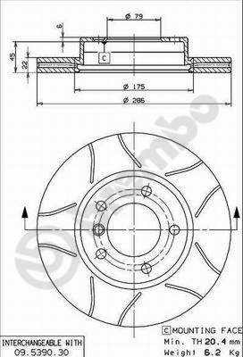 DISCO DE FRENADO PARTE DELANTERA BMW 3 E36 90-99 E-46 98-  