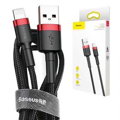 BASEUS KABEL PRZEWÓD USB / LIGHTNING 2.4A QC 1M MOCNY