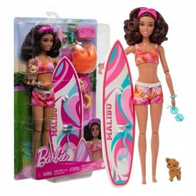 BARBIE Lalka Surferka i akcesoria HPL69