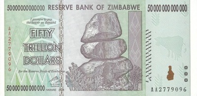 Zimbabwe - 50 000 000 000 000 Dollars - 2008 - P90 - St.1