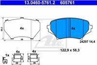 ATE КОЛОДКИ ГАЛЬМІВНІ ПЕРЕДНЯ MAZDA MX-5 III 05-