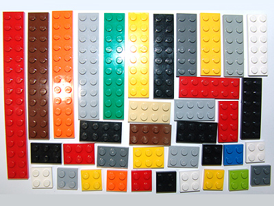 MIX P35 = PŁASKIE SZEROKIE LEGO 50gram