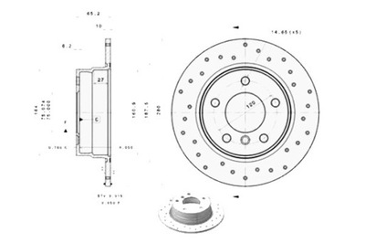 ДИСКИ ТОРМОЗНЫЕ ТОРМОЗНЫЕ ПЕРФОРИРОВАНЫЕ BMW 1 (E81) 1 (E87) 1.