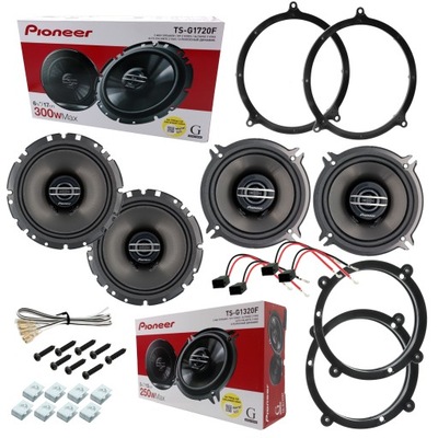 4 PIEZAS PIONEER ALTAVOCES PARA AUDI A3 8L DISTANCIAS PARTE DELANTERA + PARTE TRASERA  