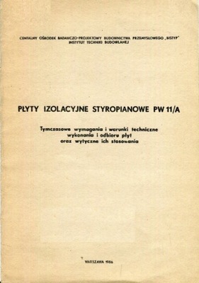 Płyty izolacyjne styropianowe PW 11 A