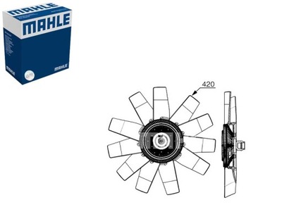 VENTILADOR DEL RADIADOR FORD RANGER TRANSIT 2.2D 3.2D 09.07- MAHLE  