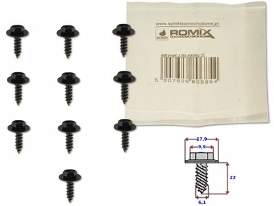 Toyota camry 11- гвинт болт кліпса бампера 10x фото №1