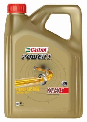 CASTROL OLEJ CASTROL 20W50 4L POWER 1 4T MINERALNY / MOTOCYKLE