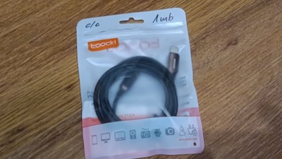 Kabel toocki 100W USB-C na USB-C, 1m, z Wyświetlaczem