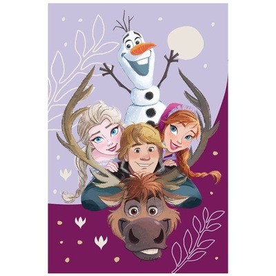 Koc pluszowy Frozen, Kraina Lodu: Anna, Elsa, Kristof, Sven, Olaf (033807)