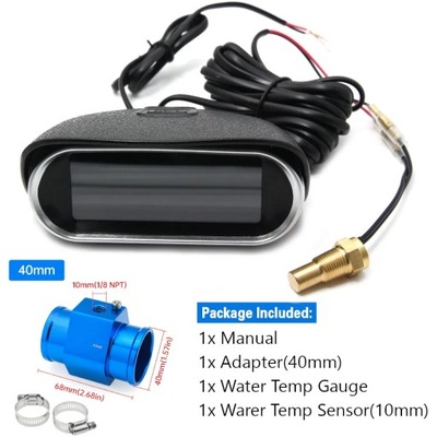 12V 24V Digital Water Temperature Gauge + Volt Water Temperature Sen~72001