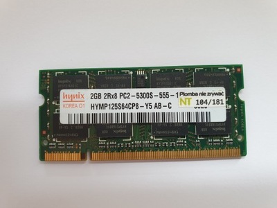 PAMIĘĆ RAM 2GB DDR2 SODIMM DO LAPTOPA 667MHz 5300S