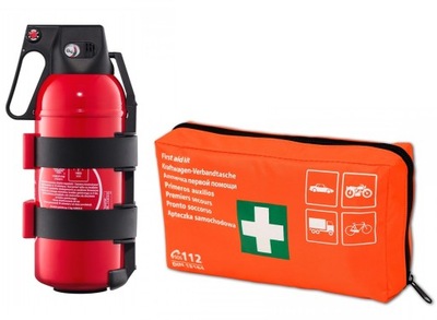 EXTINGUIDHER GLORIA 2KG FOR BMW, MERCEDESA + FIRST AID KIT  