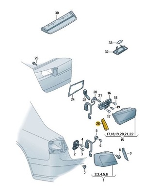 Защита заднего свет лампы audi a6 c7 левая фото №1