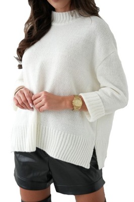 Biały sweter półgolf Me Gusta