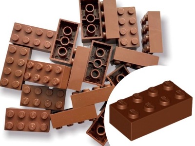LEGO 3001 BRICK Klocek 2x4 Brązowy Reddish Brown 10szt