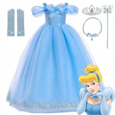 Disney Girls Princess Cinderella Costume Dress for