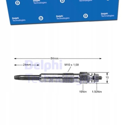 СВІЧКА РОЗЖАРЮВАННЯ DELPHI DO RENAULT CLIO II 1.9 DTI