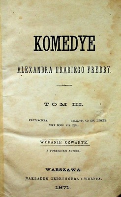 Komedye tom III 1871r