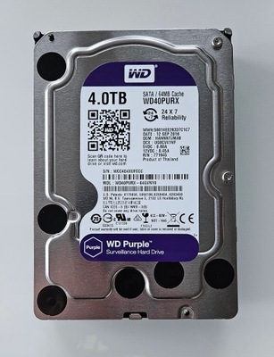 Dysk 4TB Purple WD40PURX-64G SATA3 5400RPM Gwarancja